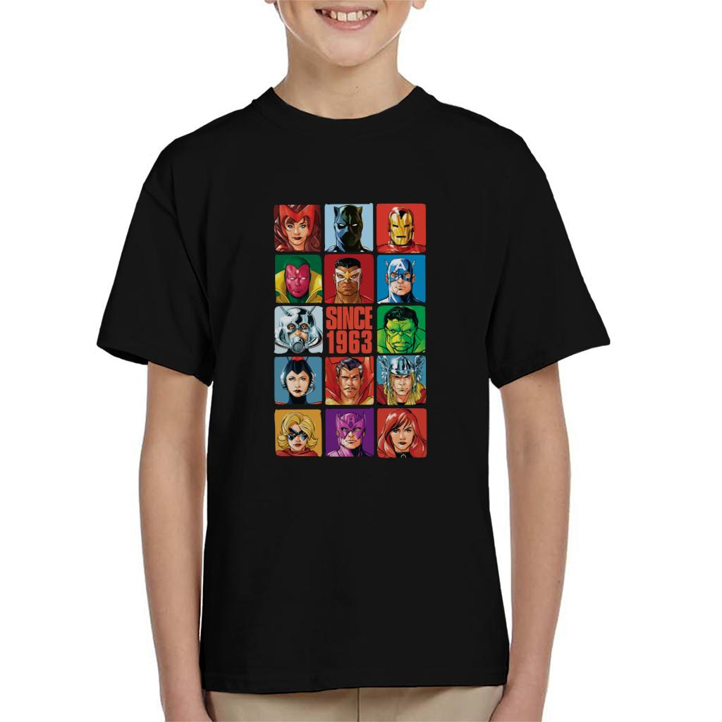 Marvel Avengers Headshot Tiles Since 1963 Kid's T-Shirt product image 1