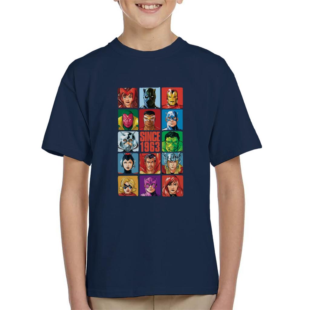 Marvel Avengers Headshot Tiles Since 1963 Kid's T-Shirt product image 6