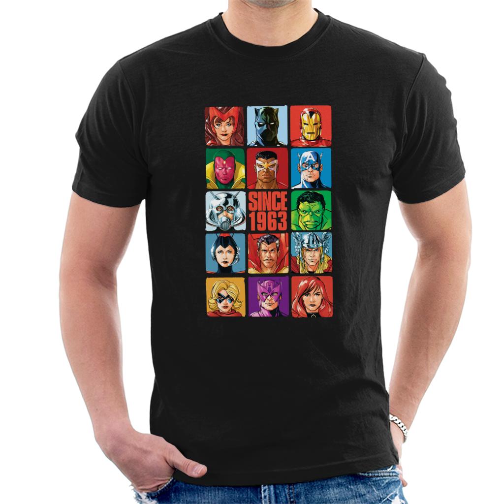 Marvel Avengers Headshot Tiles Since 1963 Men's T-Shirt product image 1