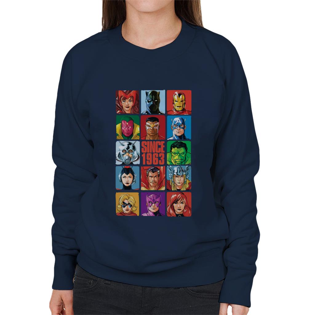 Marvel Avengers Headshot Tiles Since 1963 Women's Sweatshirt product image 6