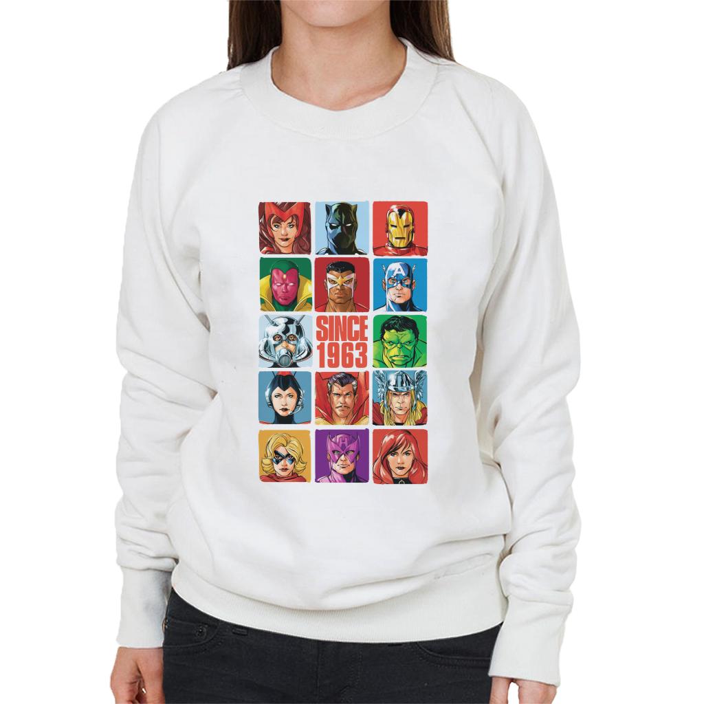 Marvel Avengers Headshot Tiles Since 1963 Women's Sweatshirt product image 4