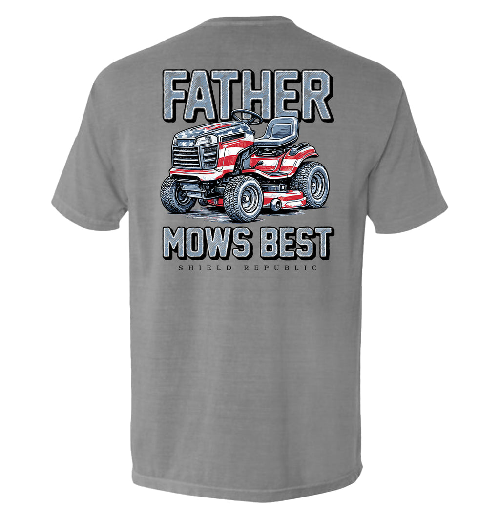 Father Mows Best Stars and Stripes
