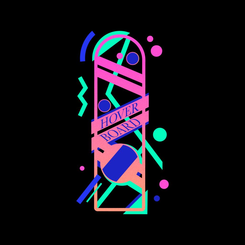 Back to the Future Hoverboard Vaporwave Women's T-Shirt product image 2
