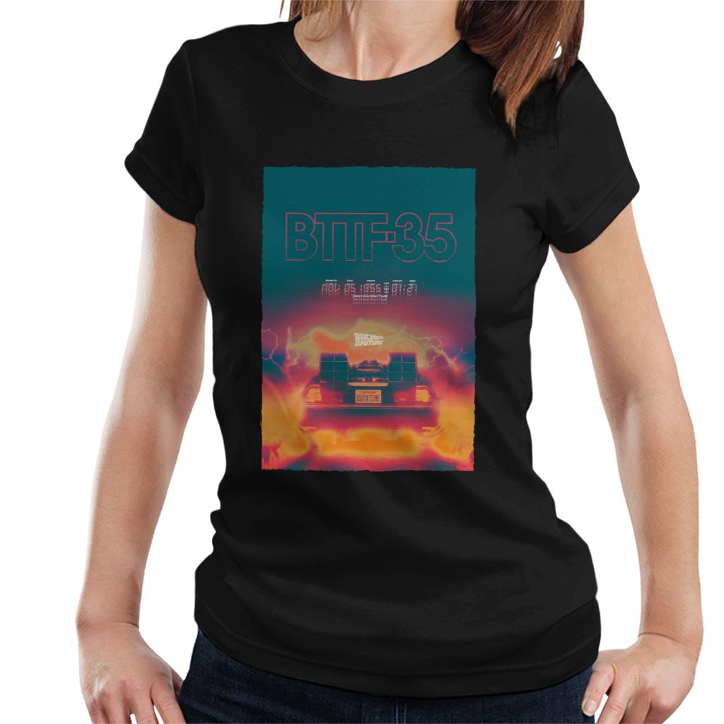 Back to the Future Delorean 35 Electric Flames Women's product image 1