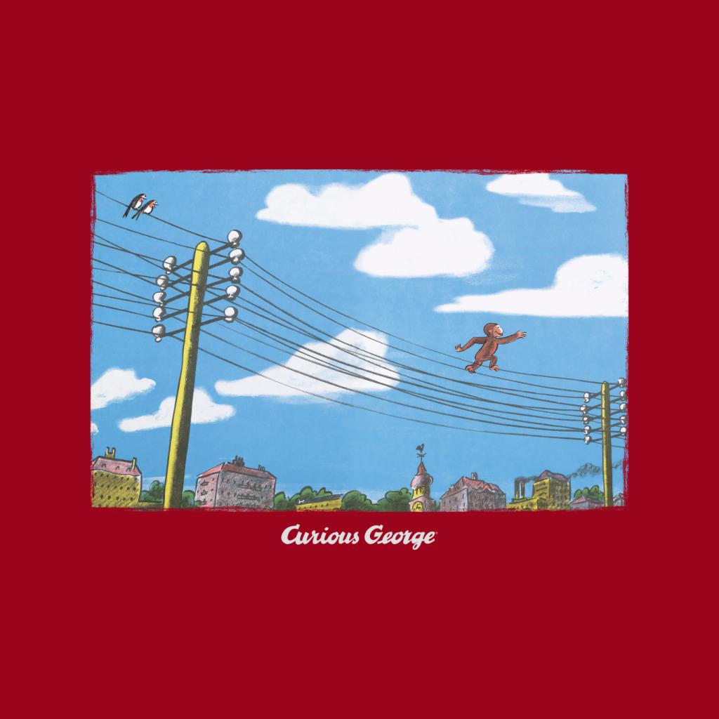 Curious George Walking On Telephone Lines Women's T-Shirt product image 7
