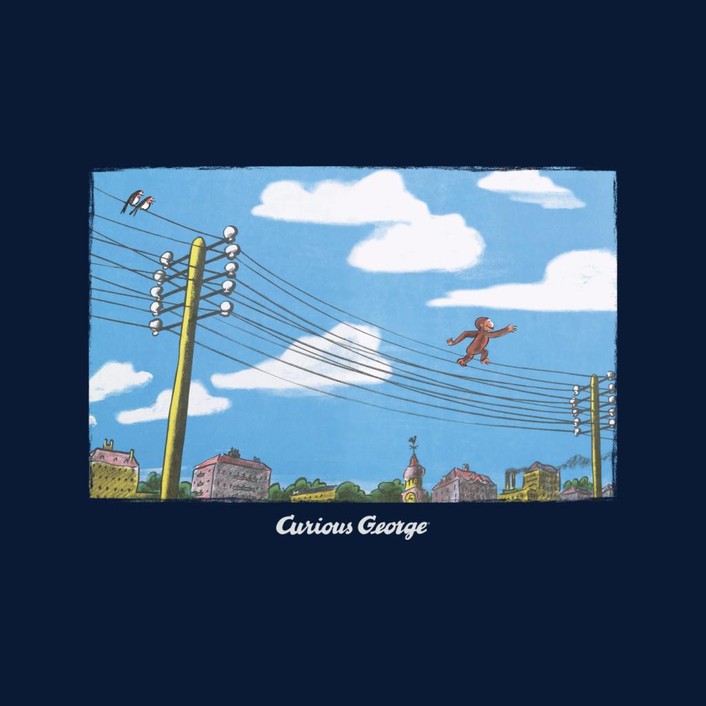 Curious George Walking On Telephone Lines Women's T-Shirt product image 5