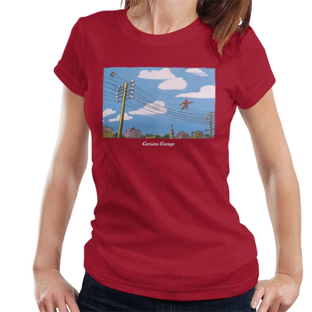 Curious George Walking On Telephone Lines Women's T-Shirt product image 6