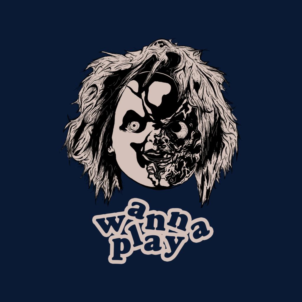Chucky Half Face Wanna Play Women's T-Shirt product image 2