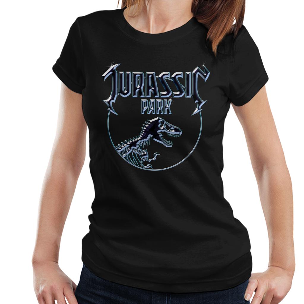 Jurassic Park Chrome Logo Women's T-Shirt product image 1