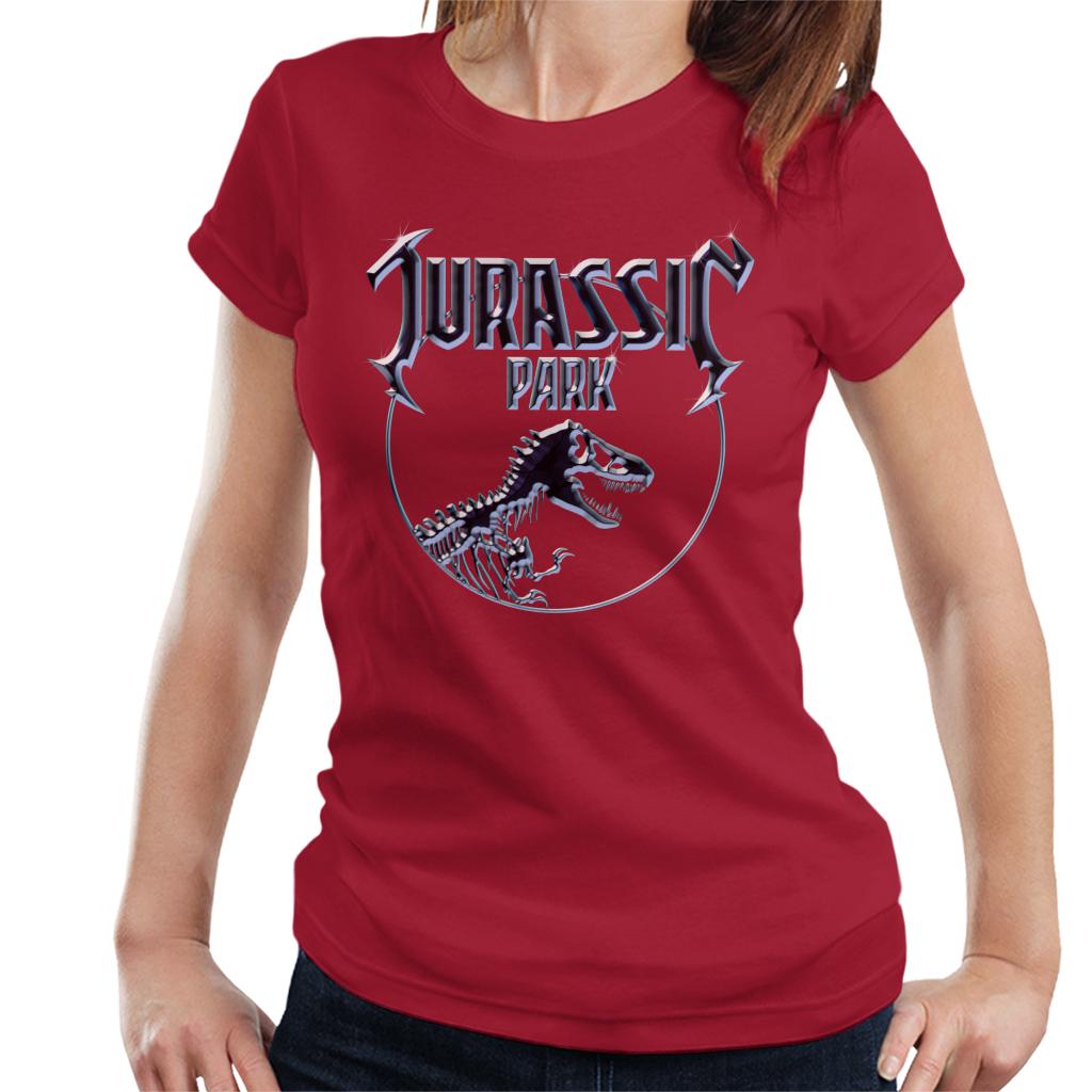 Jurassic Park Chrome Logo Women's T-Shirt product image 4