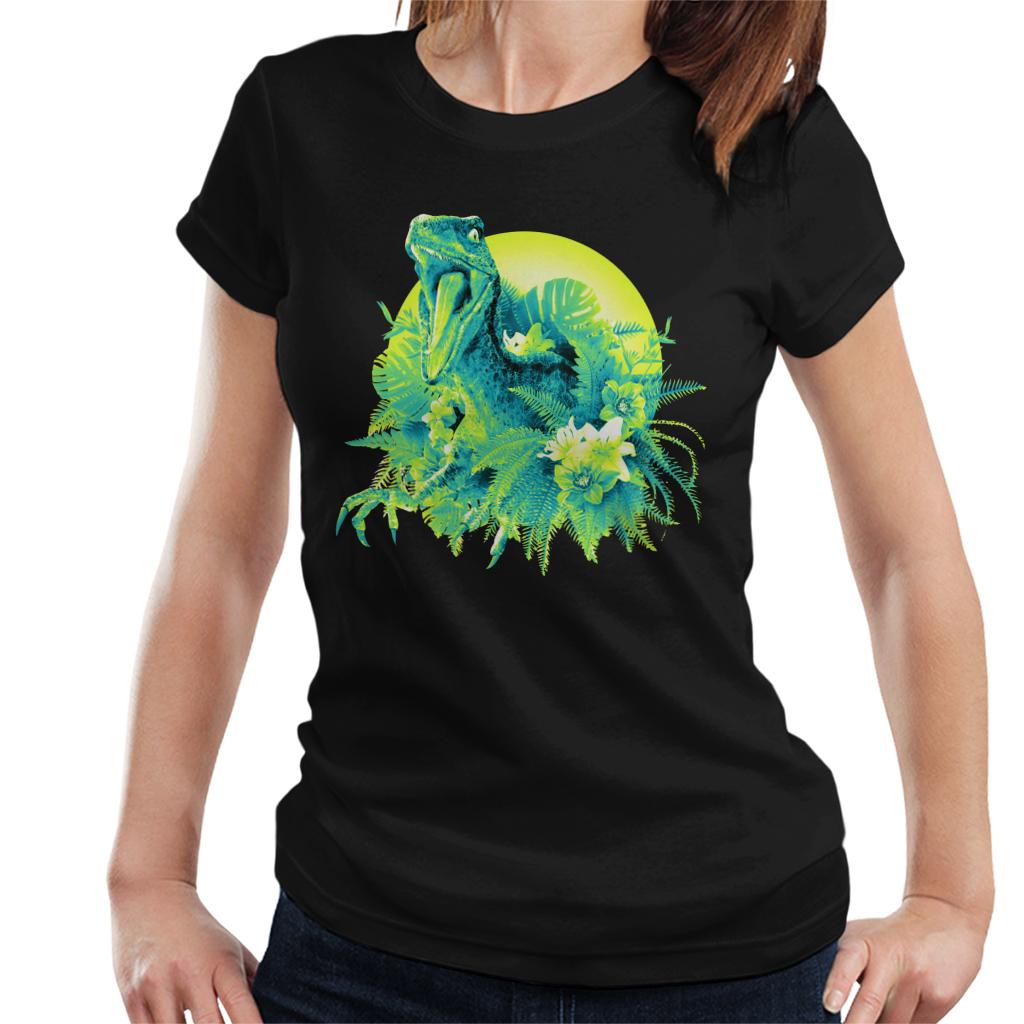 Jurassic Park Velociraptor Jungle Sun Women's T-Shirt product image 1