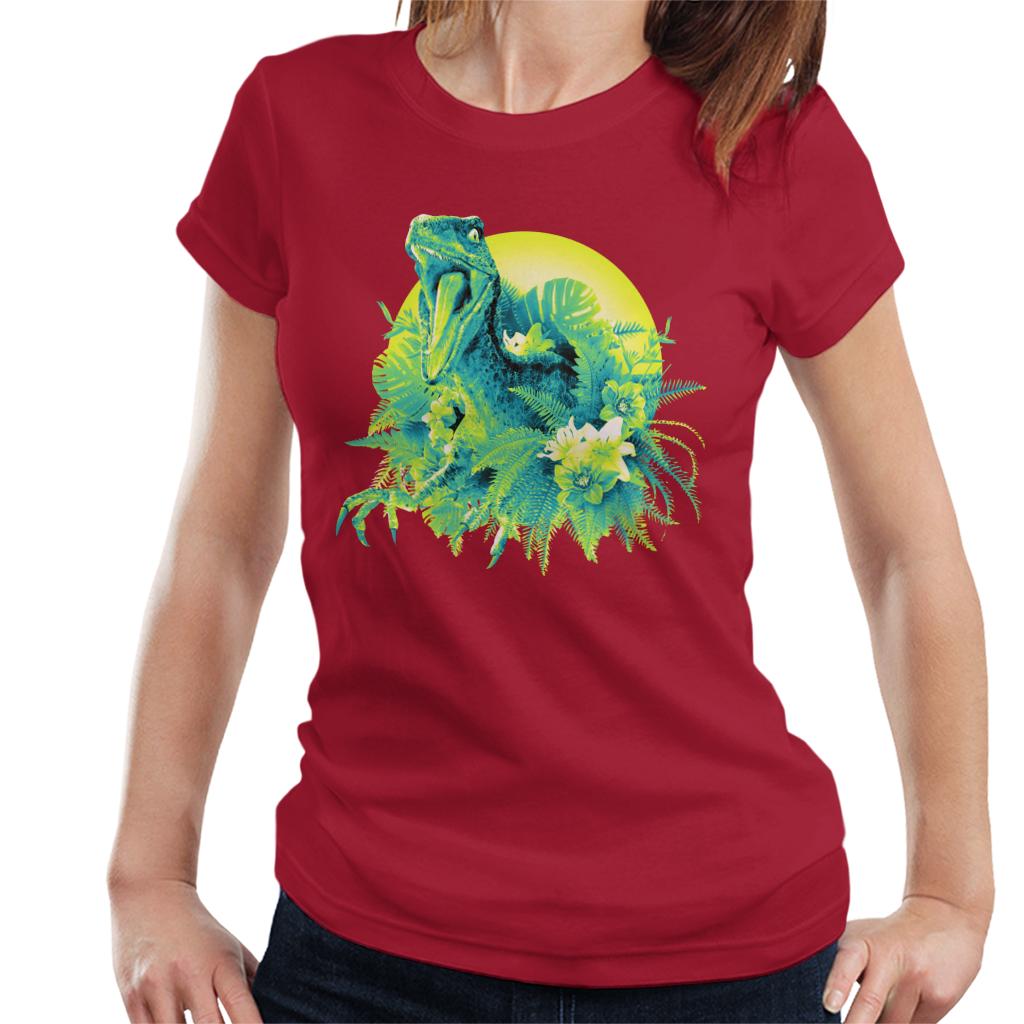 Jurassic Park Velociraptor Jungle Sun Women's T-Shirt product image 4