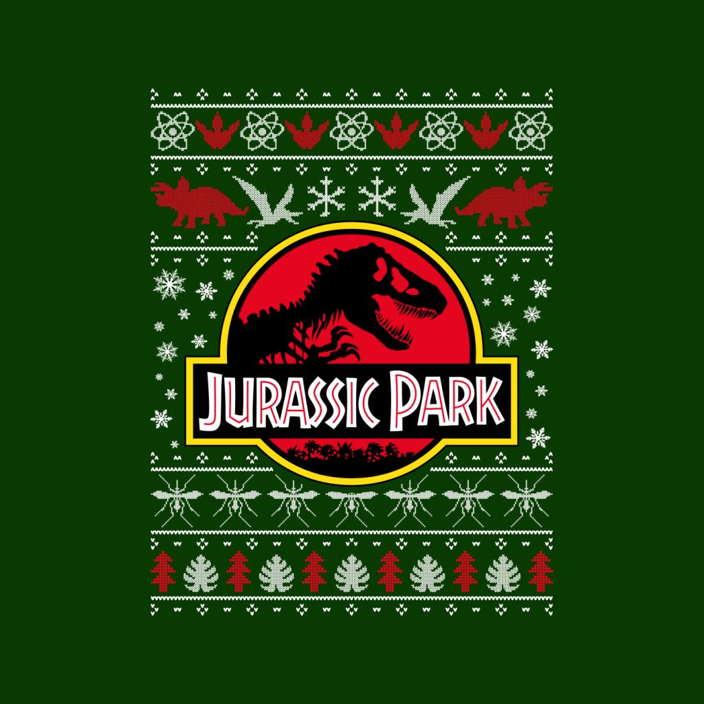 Jurassic Park Logo Christmas Knit Pattern Men's Sweatshirt product image 7