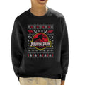 Jurassic Park Logo Christmas Knit Pattern Kid's Sweatshirt product image 1