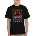 Jurassic Park Logo Christmas Knit Pattern Kid's T-Shirt product image 1