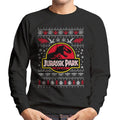 Jurassic Park Logo Christmas Knit Pattern Men's Sweatshirt product image 1