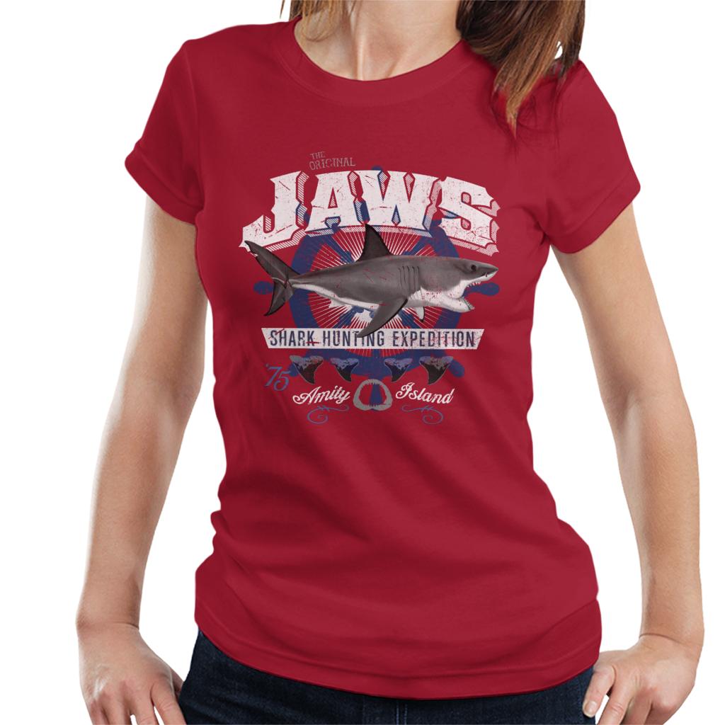 Jaws Shark Hunting Expedition Amity Island Women's T-Shirt