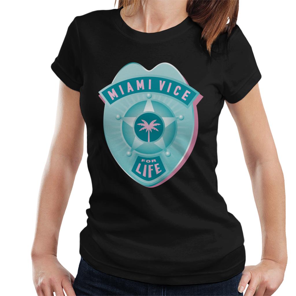 Miami Vice For Life Police Badge Women's T-Shirt product image 1