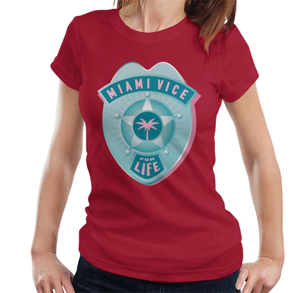 Miami Vice For Life Police Badge Women's T-Shirt product image 4