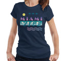 Miami Vice Logo With Sun And Palm Trees Women's T-Shirt product image 1