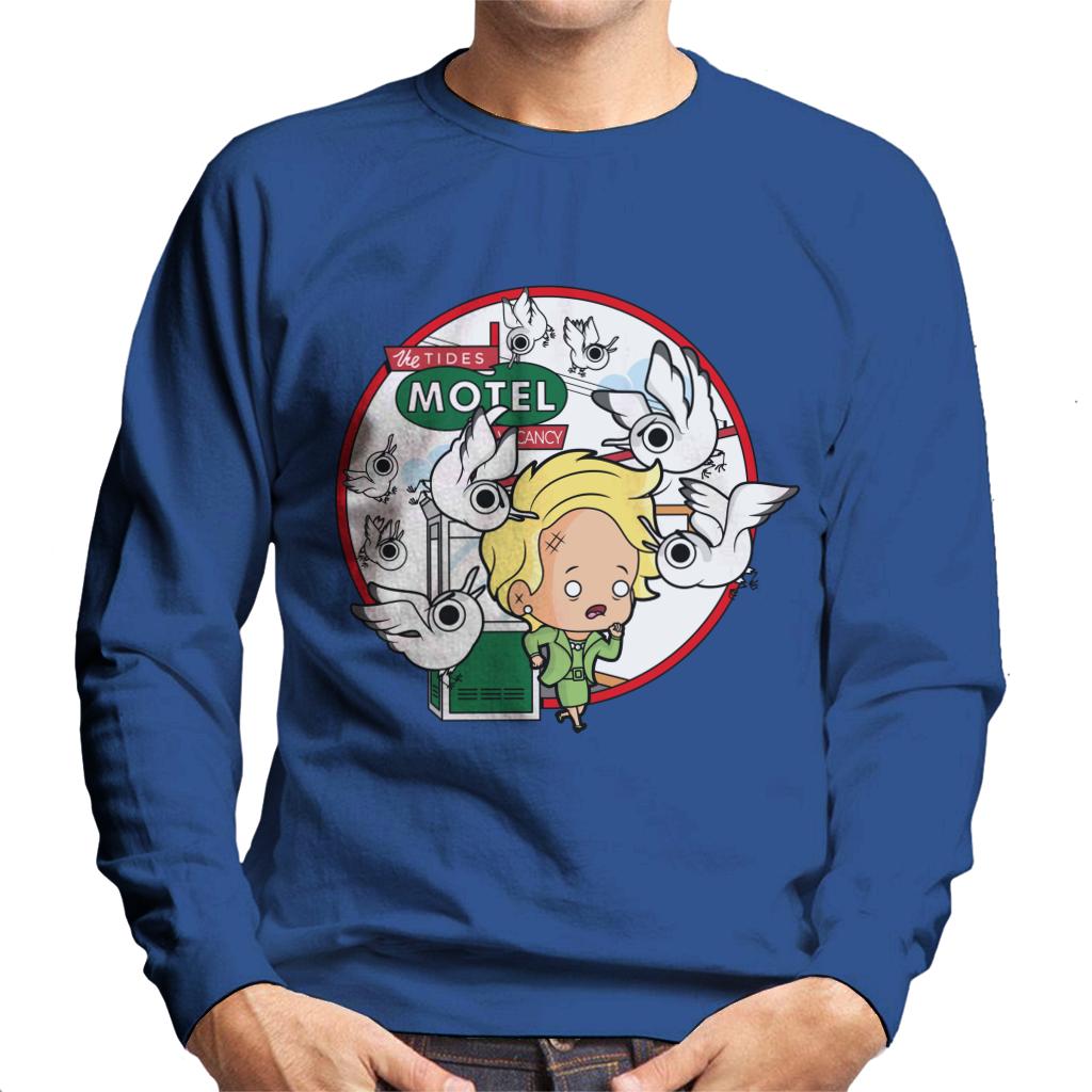 The Birds Cartoon Tides Motel Scene Men's Sweatshirt product image 6