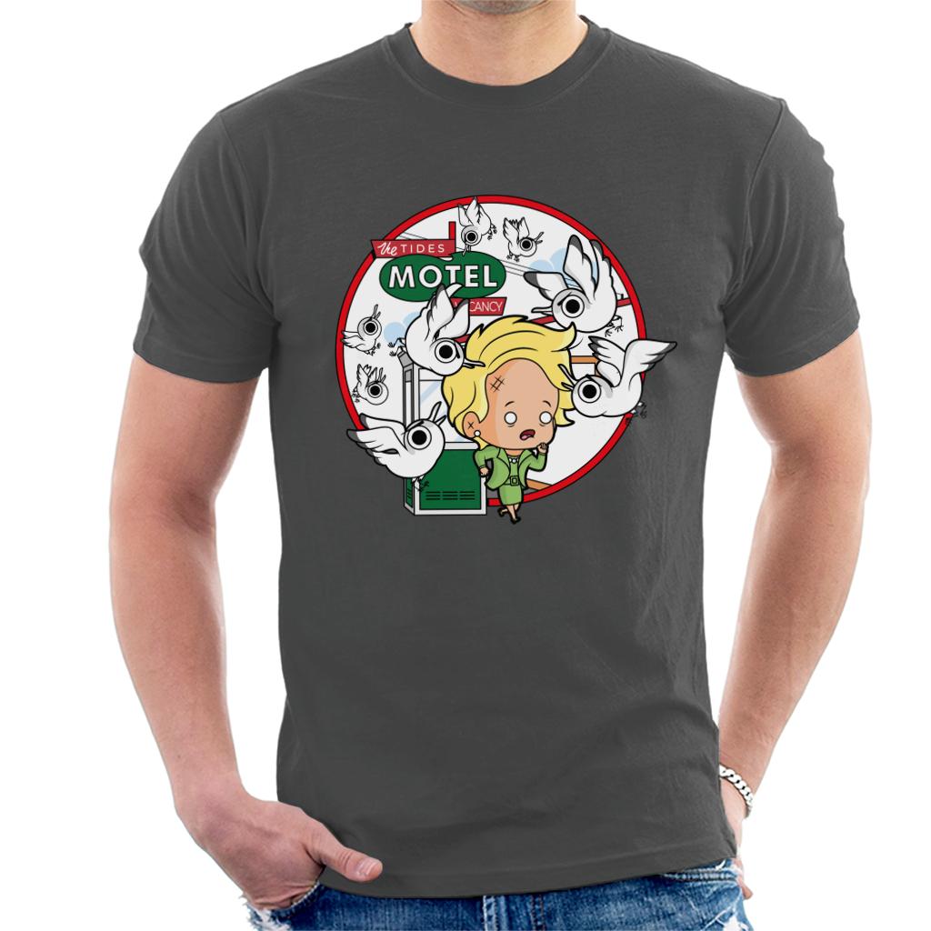 The Birds Cartoon Tides Motel Scene Men's T-Shirt product image 4