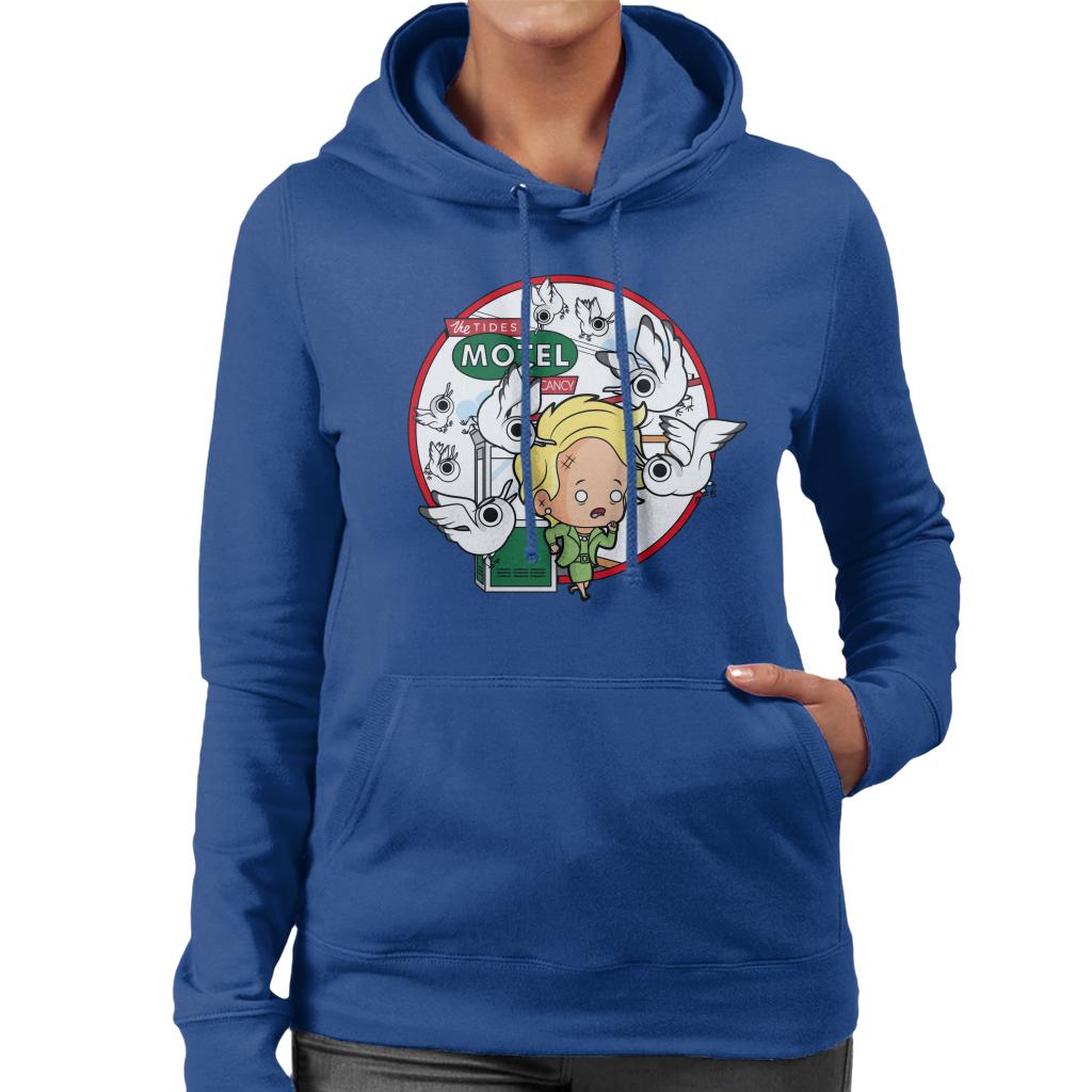 The Birds Cartoon Tides Motel Scene Women's Hooded product image 6