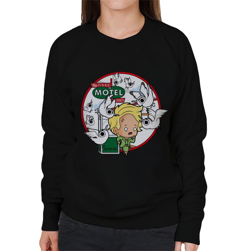 The Birds Cartoon Tides Motel Scene Women's Sweatshirt product image 1