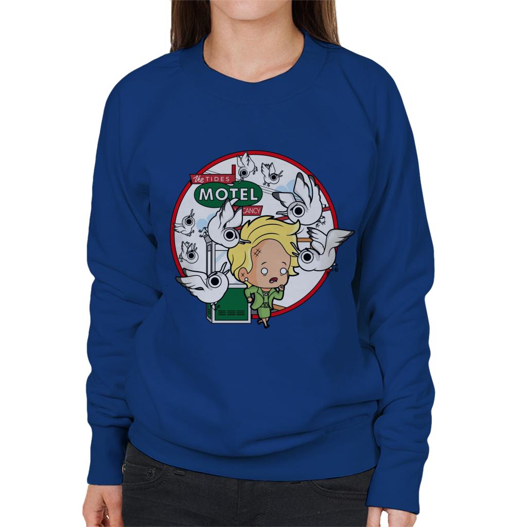 The Birds Cartoon Tides Motel Scene Women's Sweatshirt product image 6