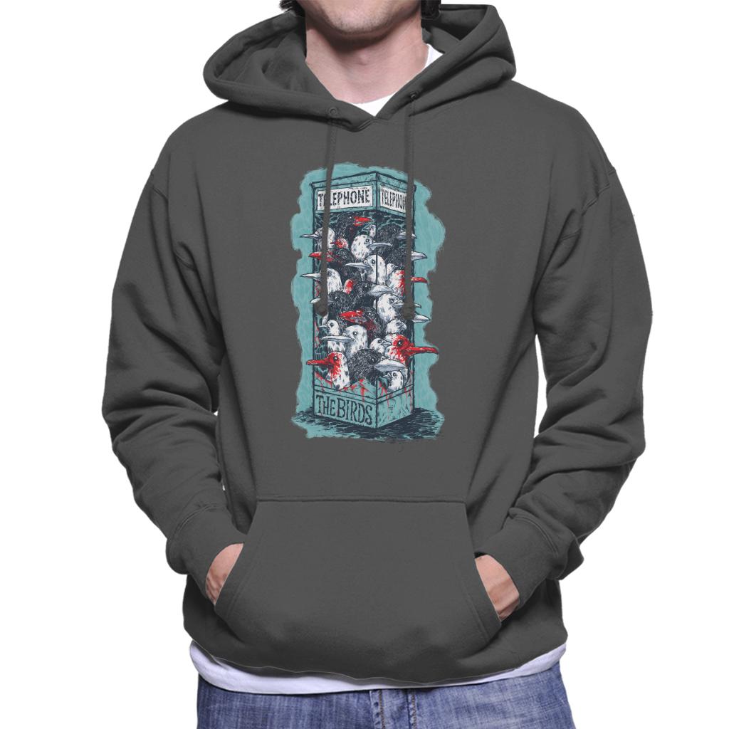 The Birds Dark Phone Booth Men's Hooded Sweatshirt product image 4