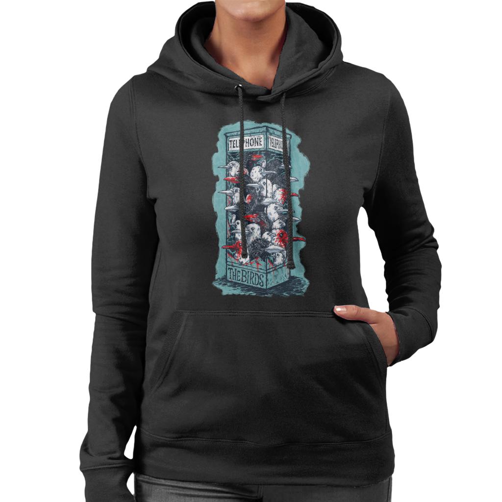 The Birds Dark Phone Booth Women's Hooded Sweatshirt product image 1