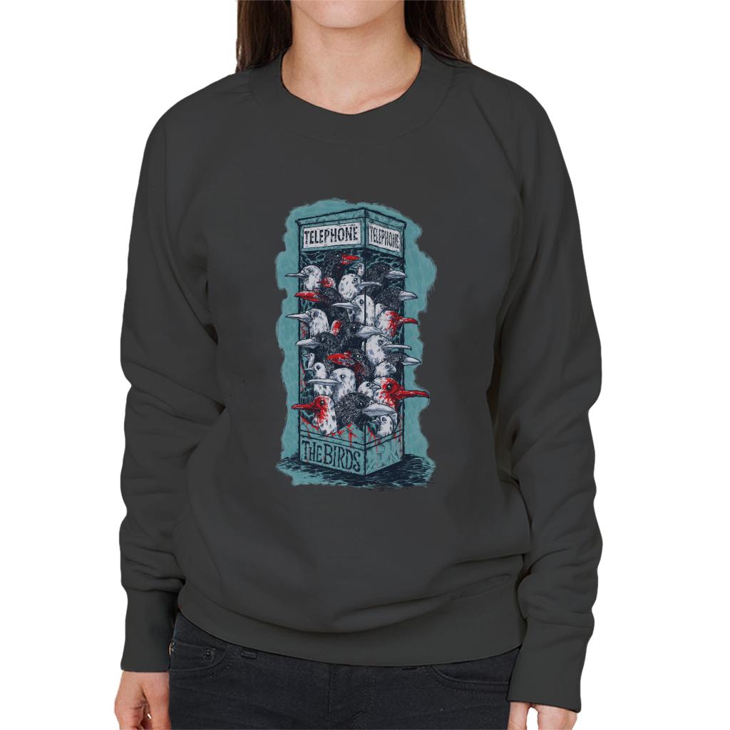 The Birds Dark Phone Booth Women's Sweatshirt product image 4