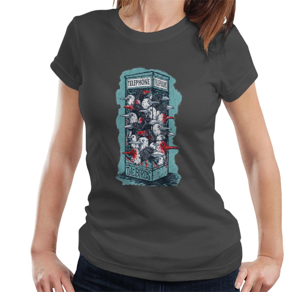 The Birds Dark Phone Booth Women's T-Shirt product image 4