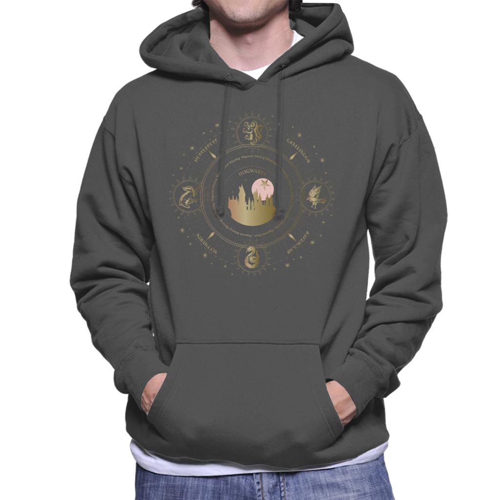 Harry Potter Hogwarts Houses Gold Silhouette Men's Hooded product image 4