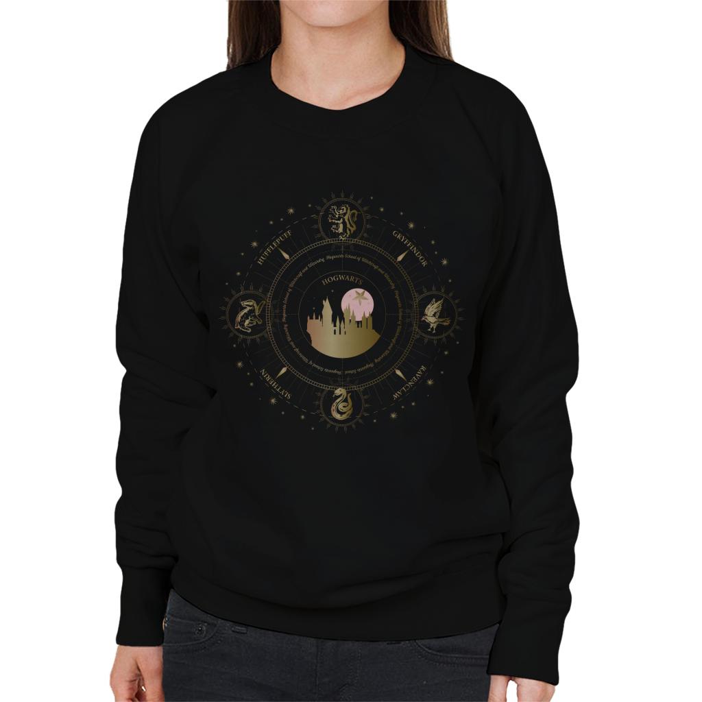 Harry Potter Hogwarts Houses Gold Silhouette Women's product image 1