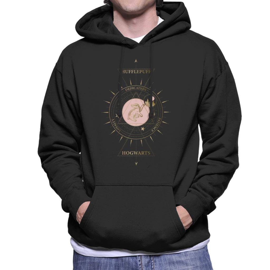 Harry Potter Hufflepuff Gold Badger Emblem Men's Hooded product image 1