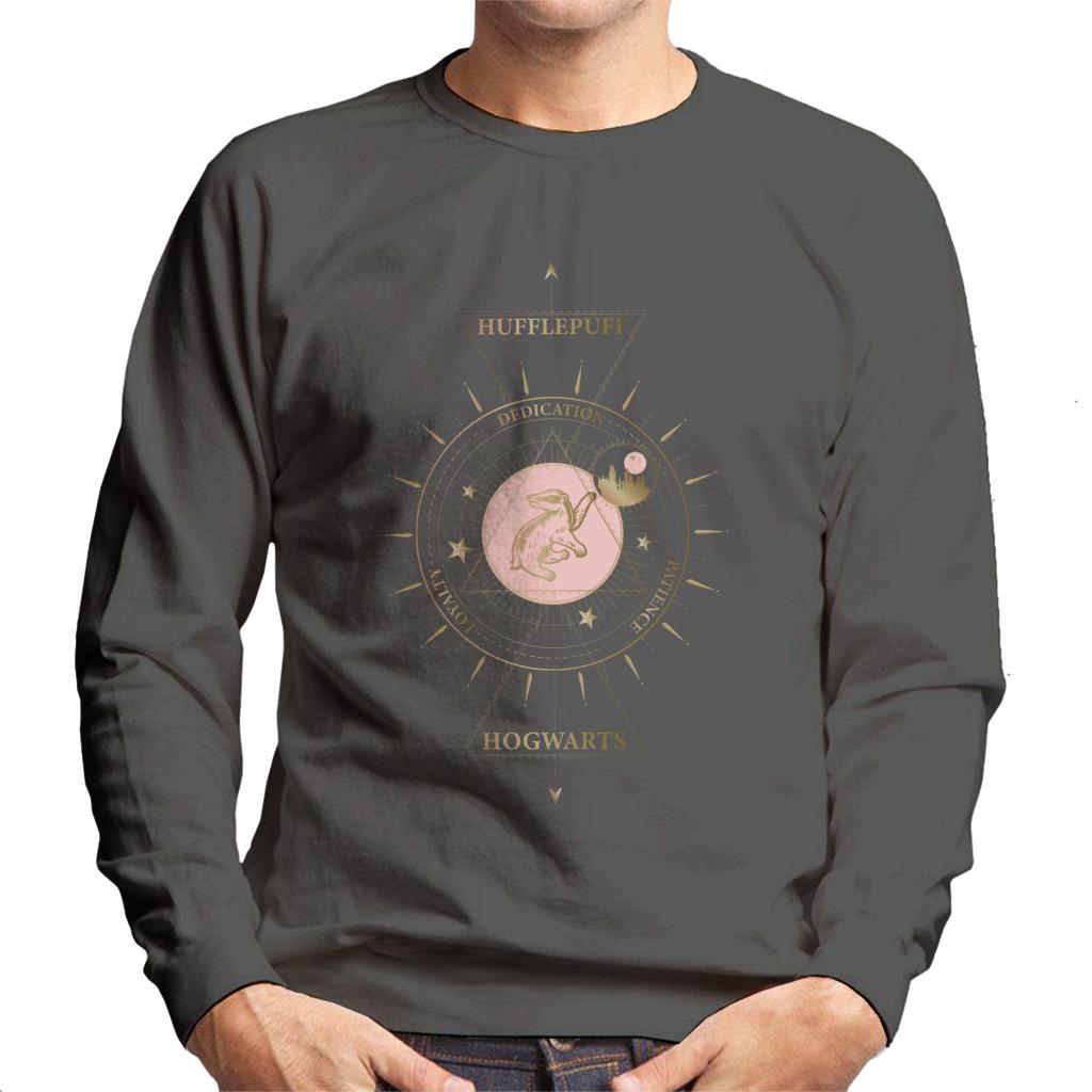 Harry Potter Hufflepuff Gold Badger Emblem Men's Sweatshirt product image 4