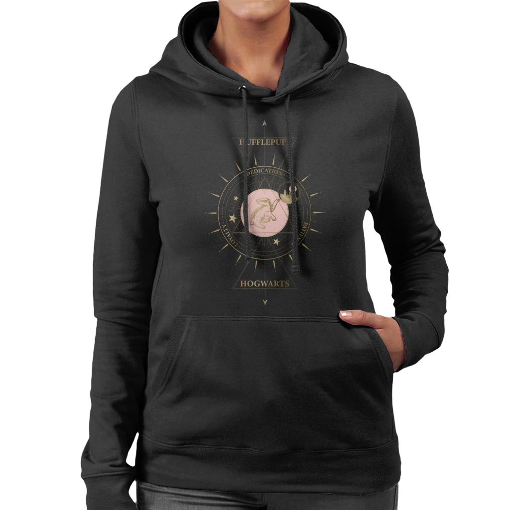 Harry Potter Hufflepuff Gold Badger Emblem Women's Hooded product image 1