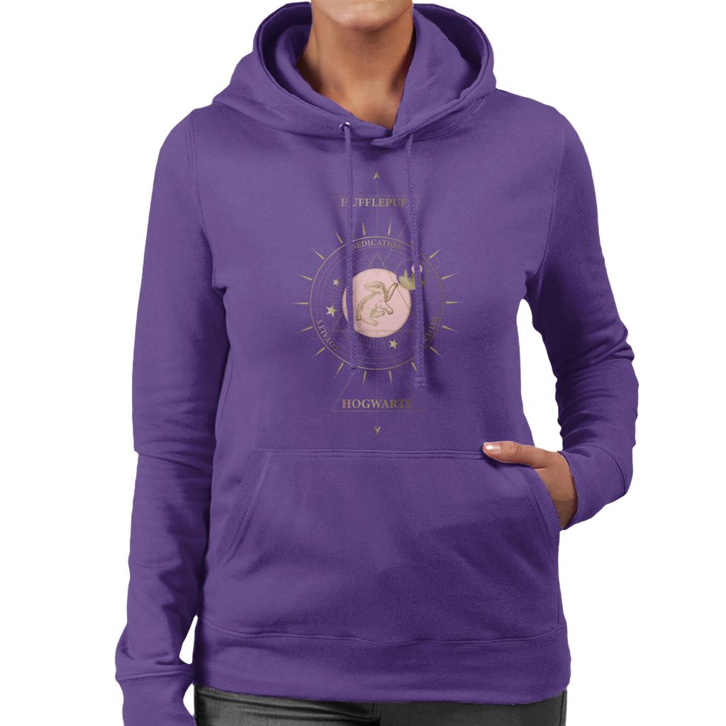 Harry Potter Hufflepuff Gold Badger Emblem Women's Hooded product image 6