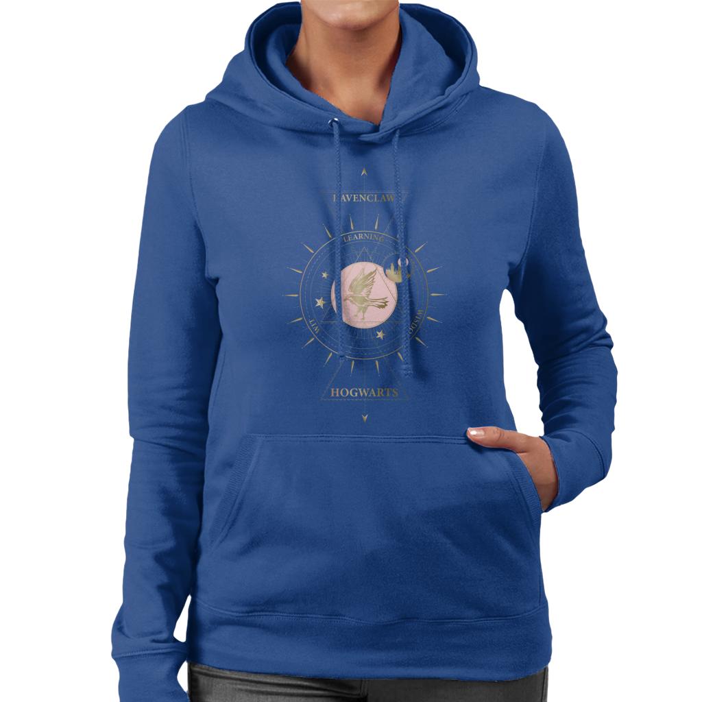 Harry Potter Ravenclaw Gold Emblem Women's Hooded Sweatshirt product image 6
