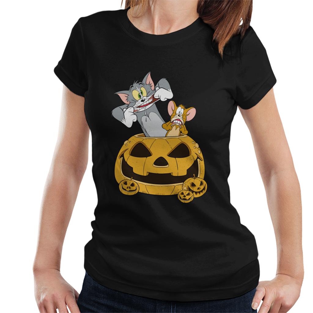 Tom and Jerry Halloween Pumpkin Face Women's T-Shirt product image 1