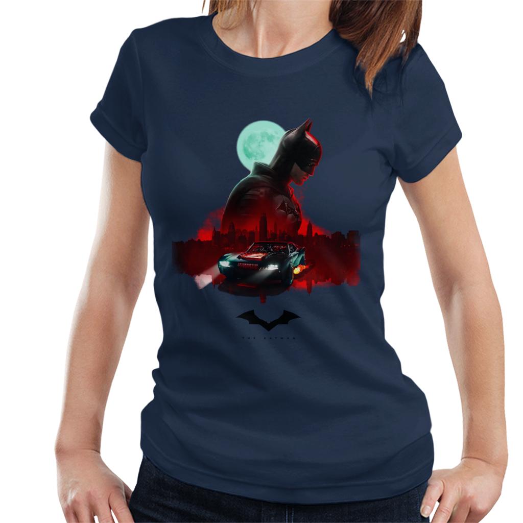 The Batman Gotham City Moon Montage Women's T-Shirt product image 1