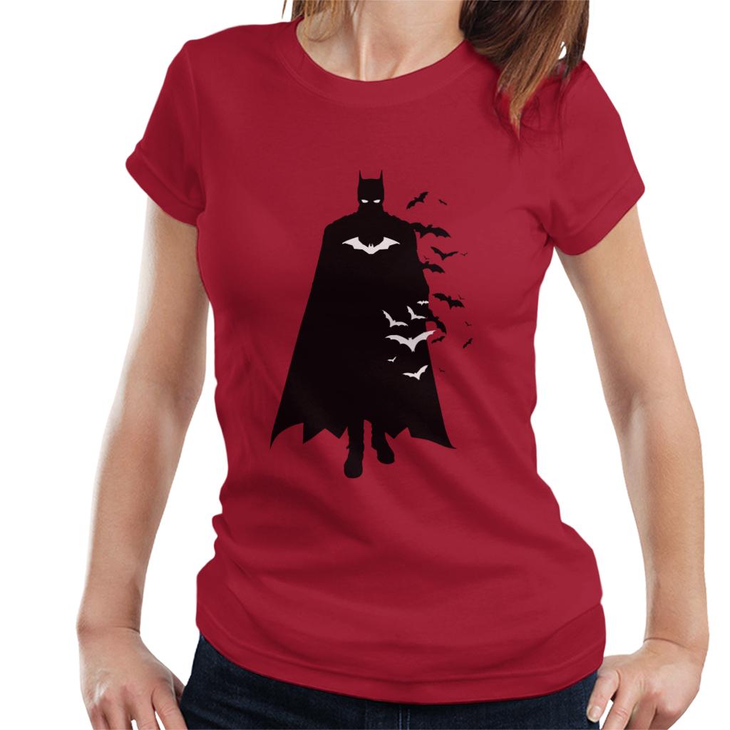 The Batman Silhouette White Bats Women's T-Shirt product image 6