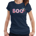 Sooty Soo Floral Pattern Text Women's T-Shirt product image 1