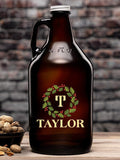 Christmas Monogram : Beer Growlers - Color Printed