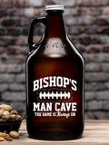Football Man Cave : Beer Growlers - Color Printed