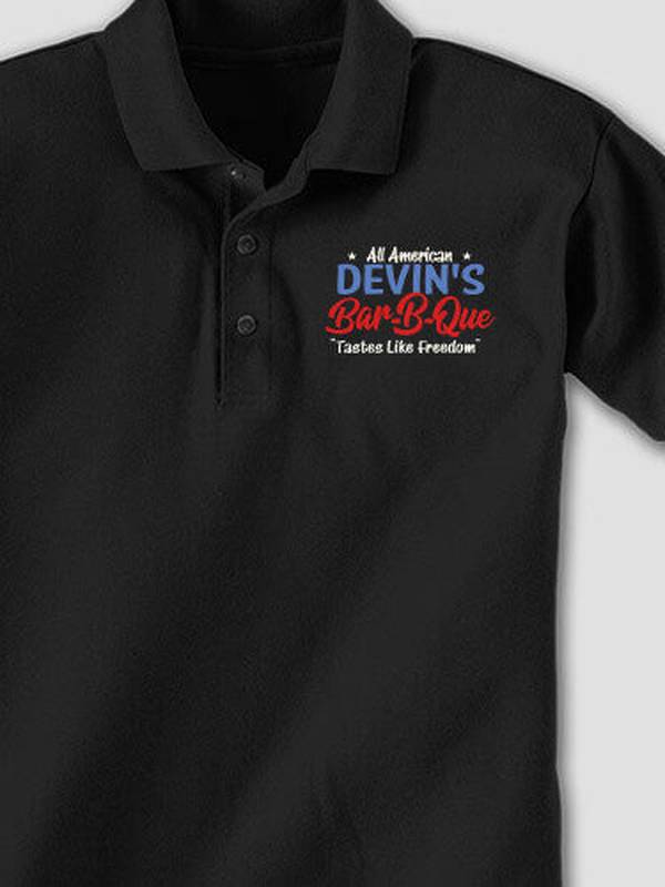 All American BBQ : Embroidered Polo Shirts product image 1
