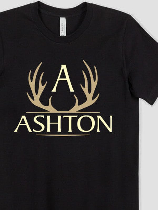 Antler Monogram : Premium Printed T-Shirts