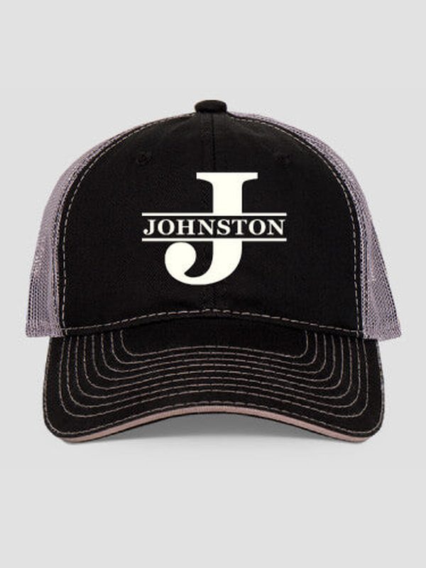 Family Monogram : Embroidered Trucker Hats