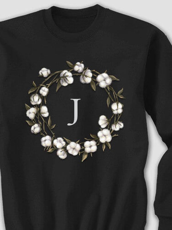 Cotton Wreath Monogram : Printed Sweatshirts product image 1